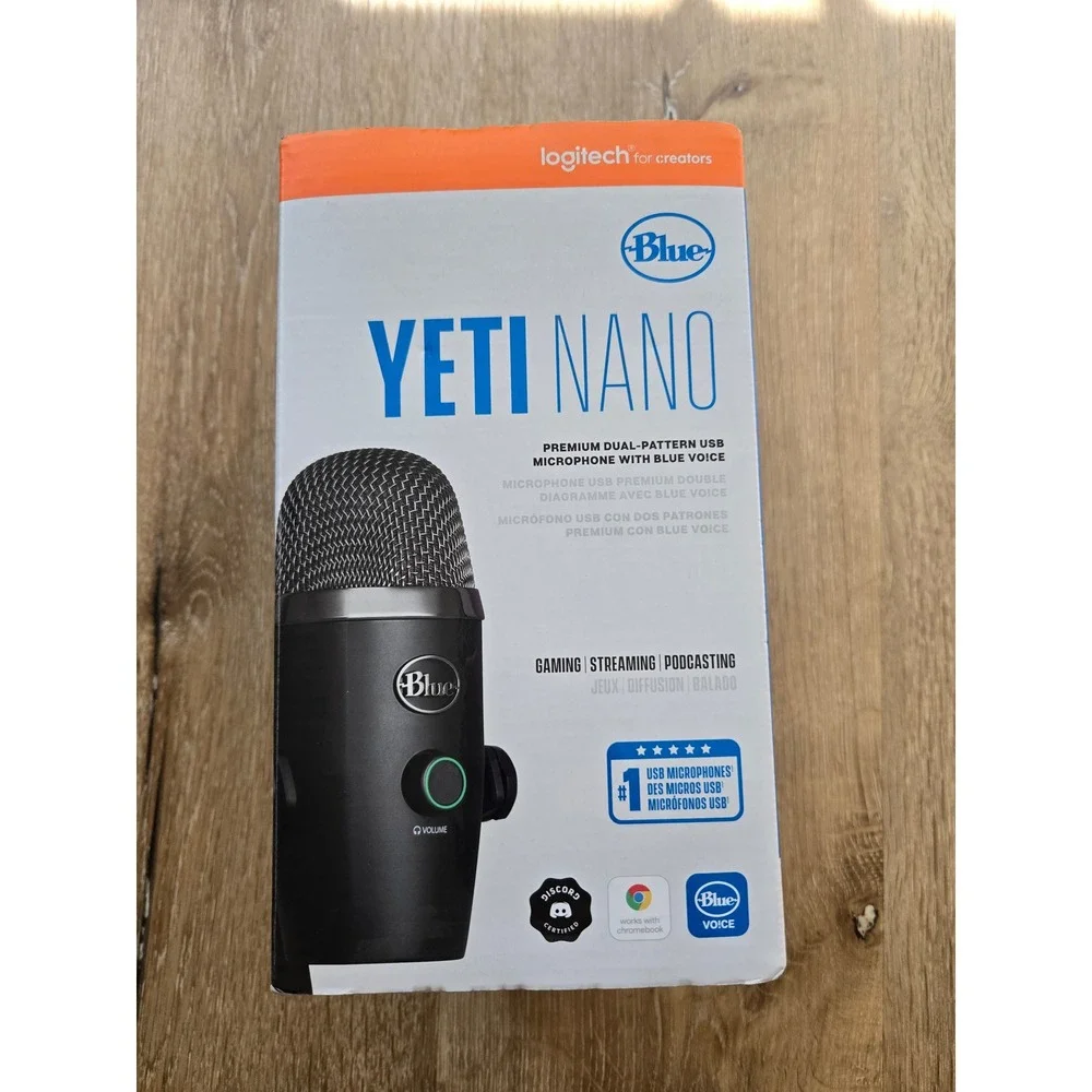 Logitech for Creators Blue Yeti Nano USB Microphone – Black, Brand New
